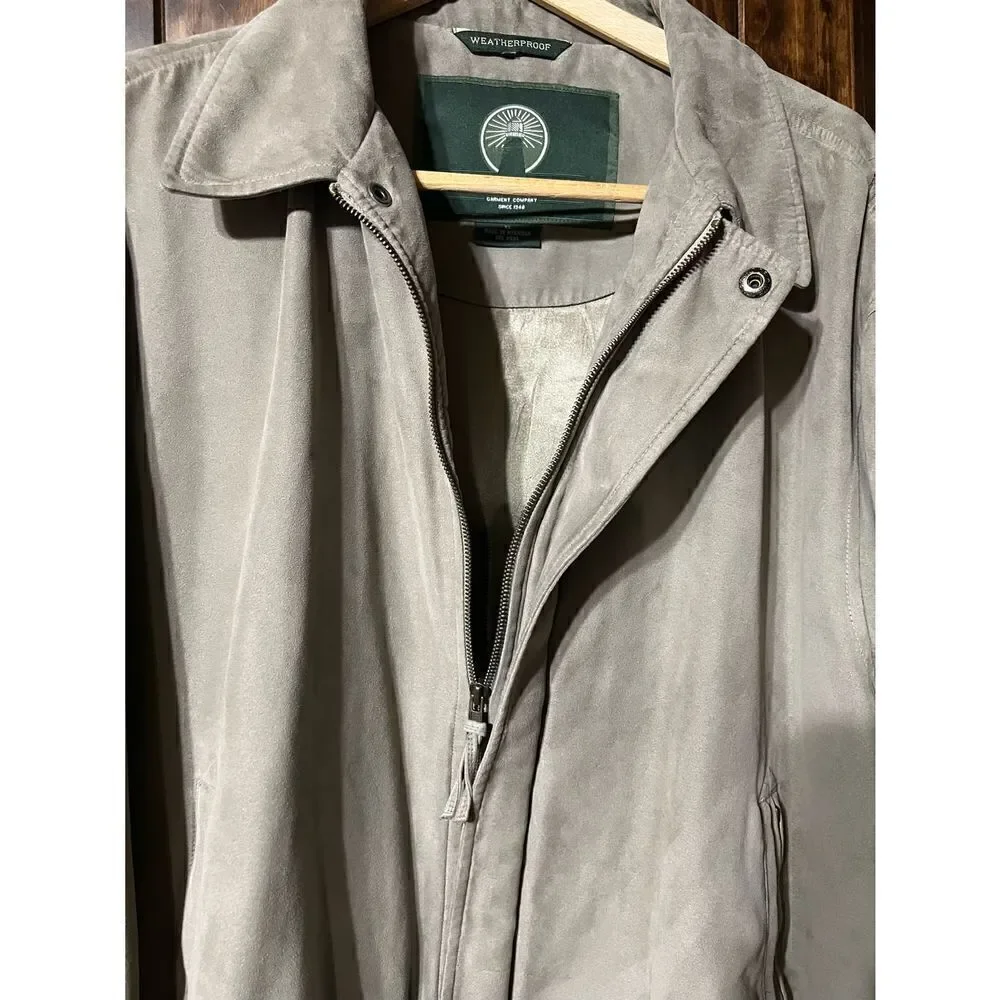 Weatherproof Faux Suede Bomber Jacket Size Xl